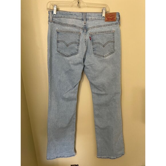 Levis Superlow Bootcut Jeans Womens W31 L30 Light Wash Denim Cowgirl Western Rod - Picture 5 of 13